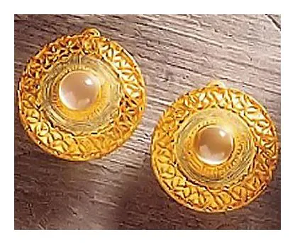 Moonstone Pax Clip Back Earrings