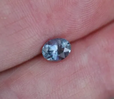 Oval Steely Blue 7x5.5mm/1.35ct Natural Tanzania Sapphire Loose Gemstone