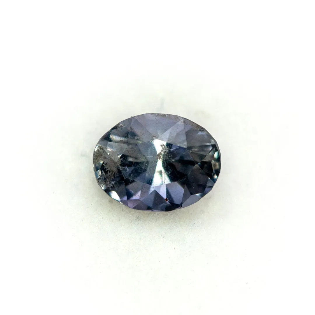 Oval Steely Blue 7x5.5mm/1.35ct Natural Tanzania Sapphire Loose Gemstone