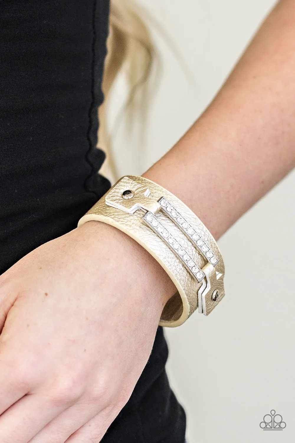 Paparazzi Street Glam Gold Wrap Bracelet