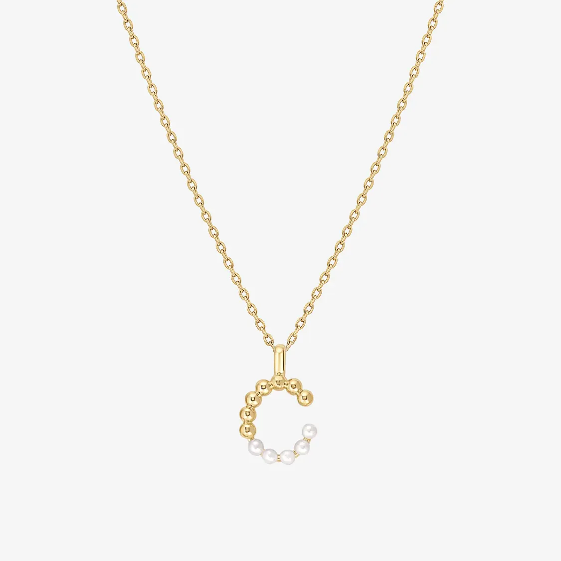 Pearl Initial Necklace