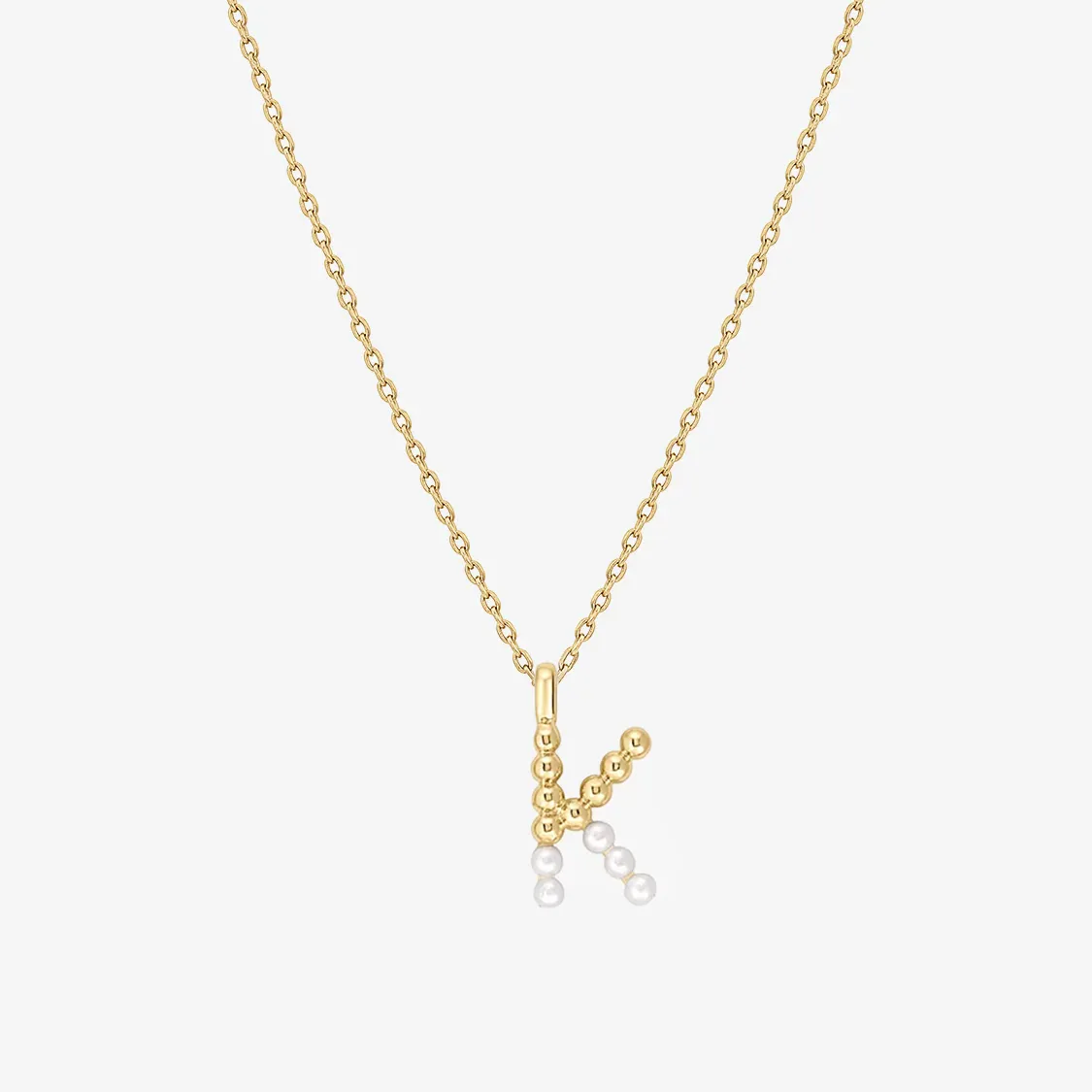 Pearl Initial Necklace