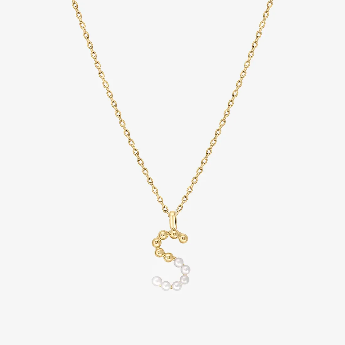 Pearl Initial Necklace