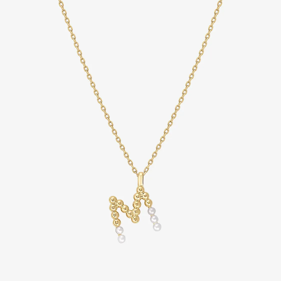 Pearl Initial Necklace