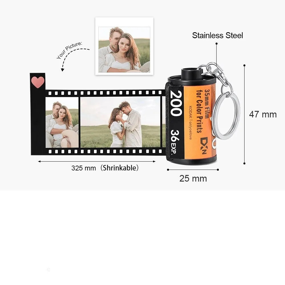 Personalized 10 Pcs Photos Print Film Roll Keychain