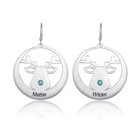 Personalized Engraved Earrings for Women