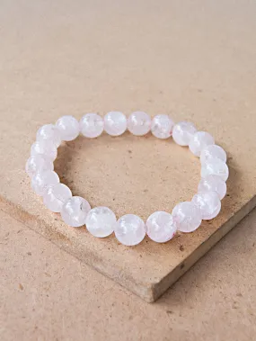 Pink Rose Quartz Bead Bracelet