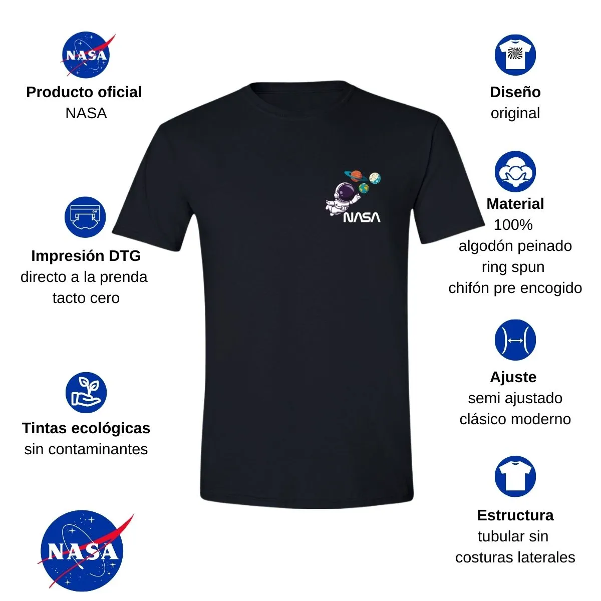 Playera Deportiva Hombre Nasa Astronauta