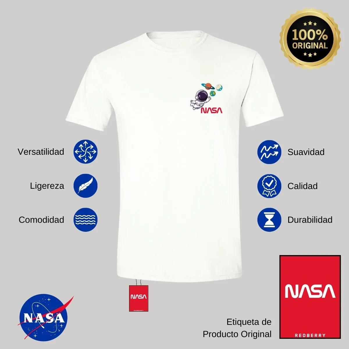 Playera Deportiva Hombre Nasa Astronauta