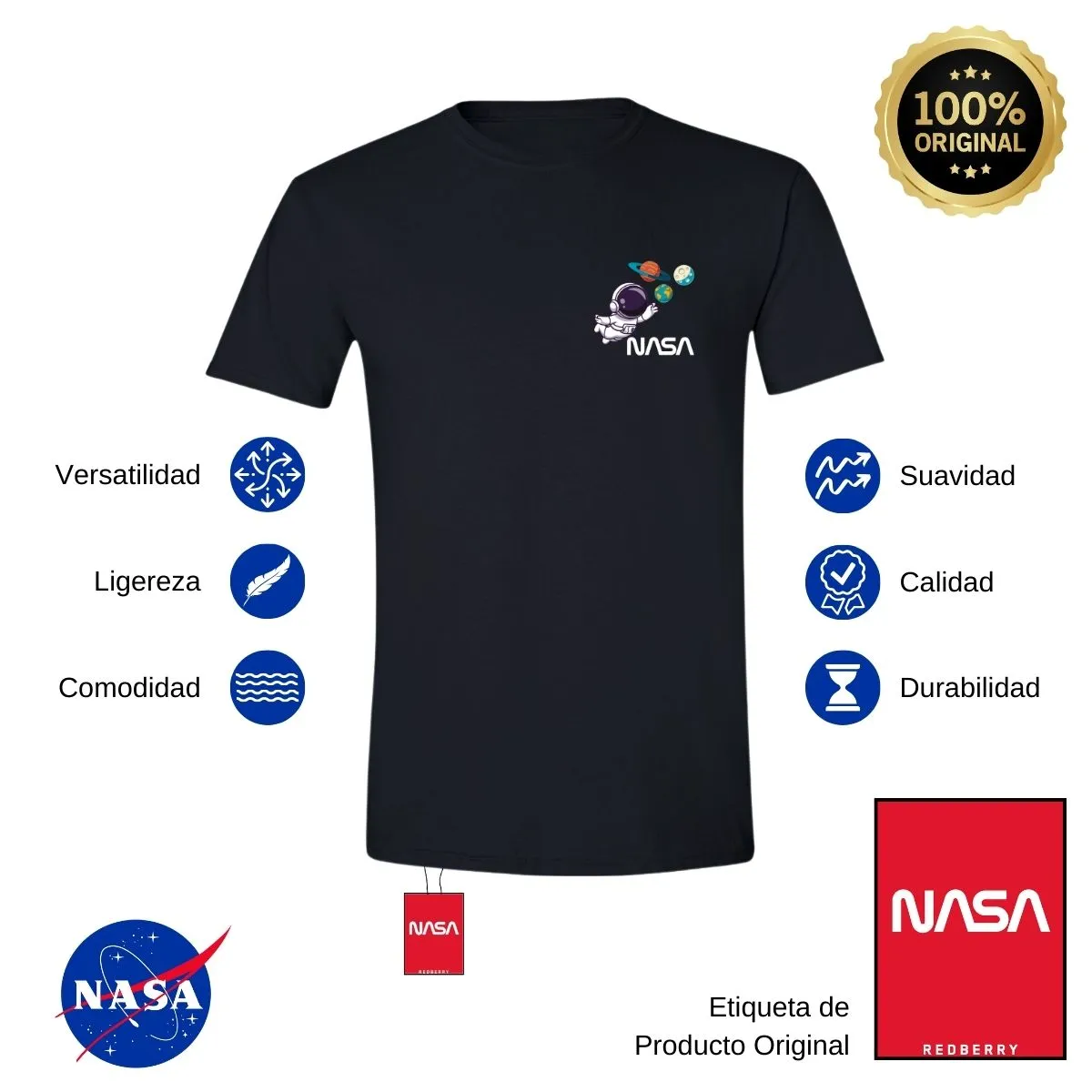 Playera Deportiva Hombre Nasa Astronauta