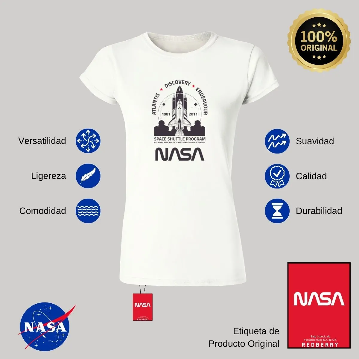 Playera Deportiva Mujer Nasa Cohete