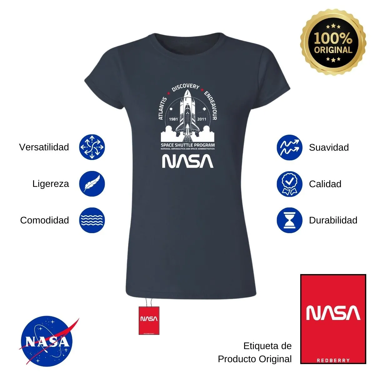 Playera Deportiva Mujer Nasa Cohete