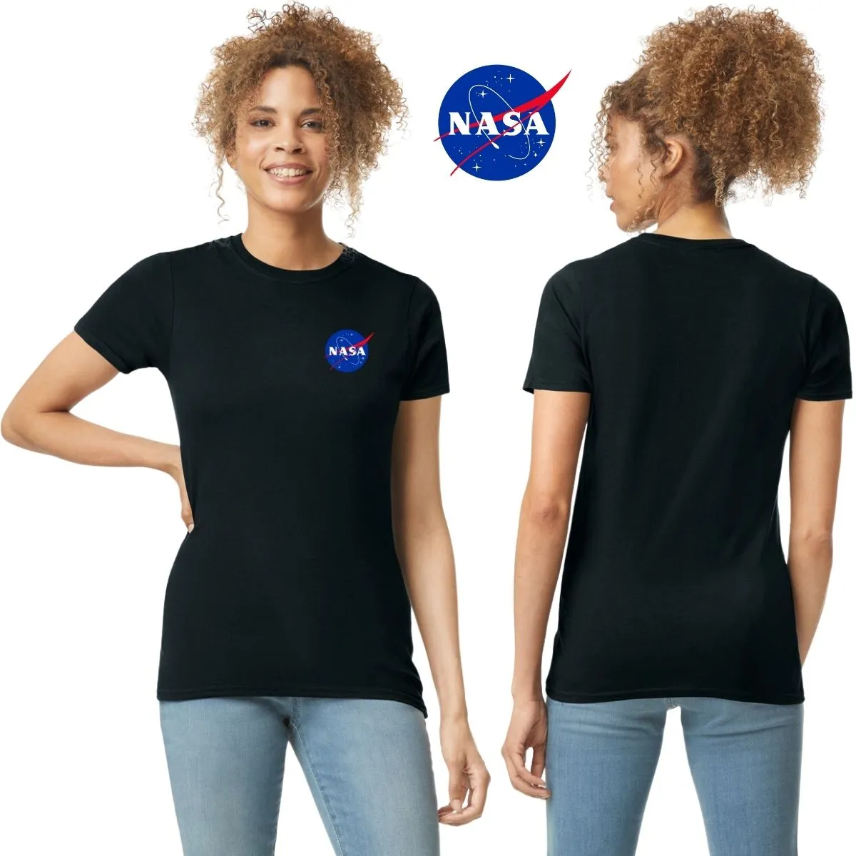 Playera Deportiva Mujer Nasa Logo Espacial Escudo