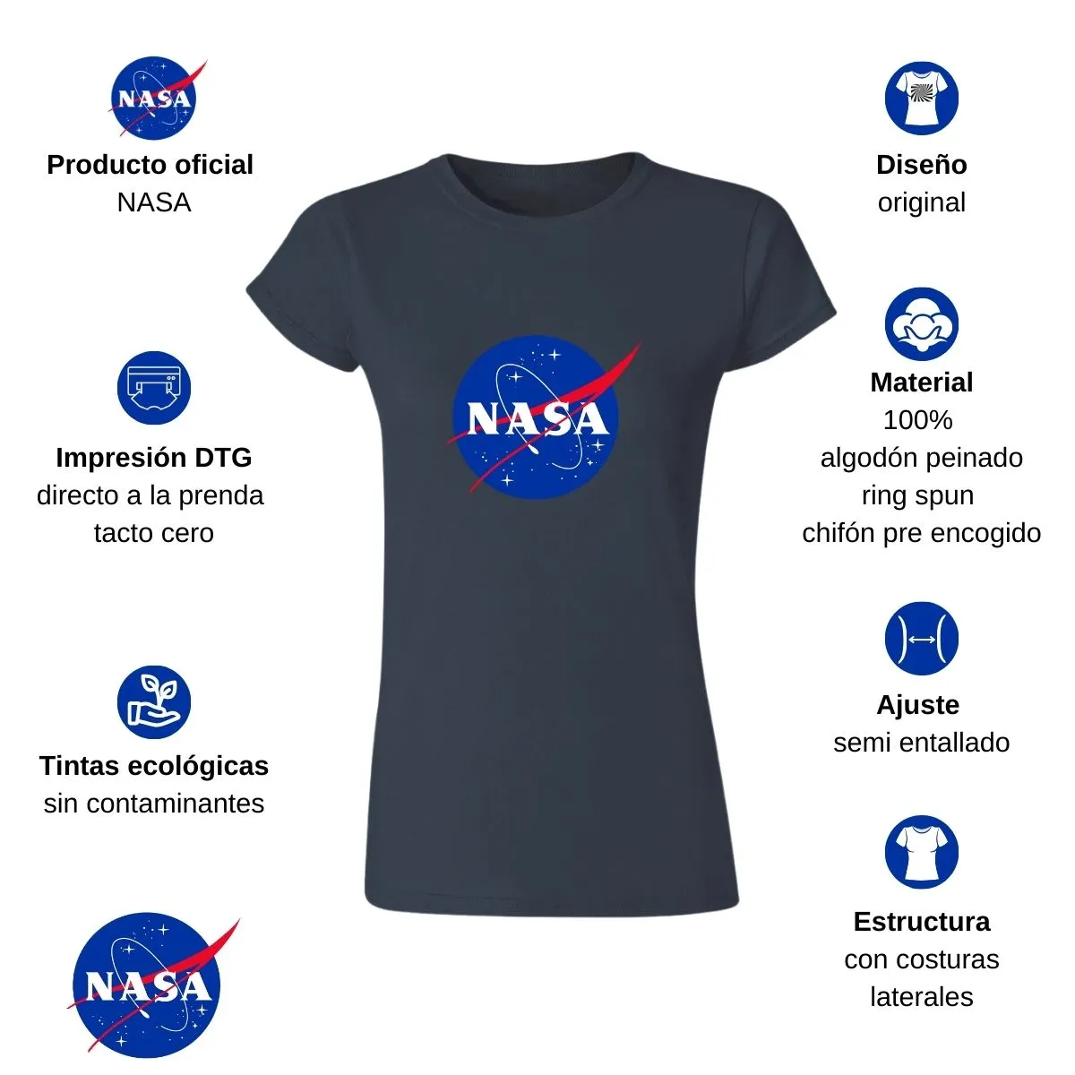 Playera Deportiva Mujer Nasa Logo