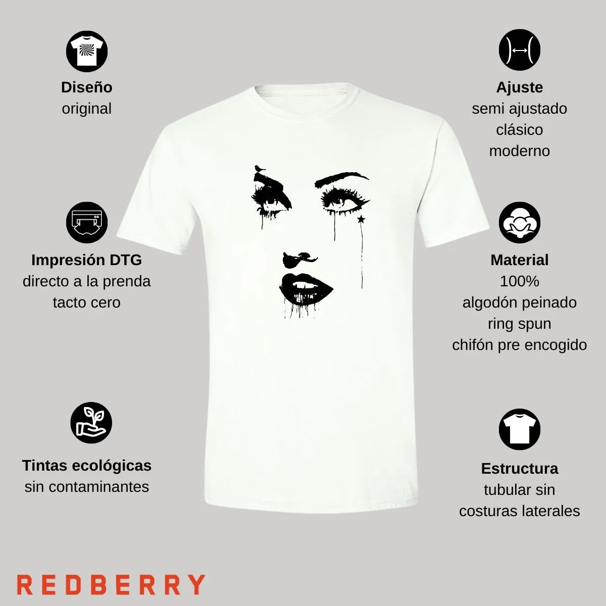 Playera Hombre Cara madonna