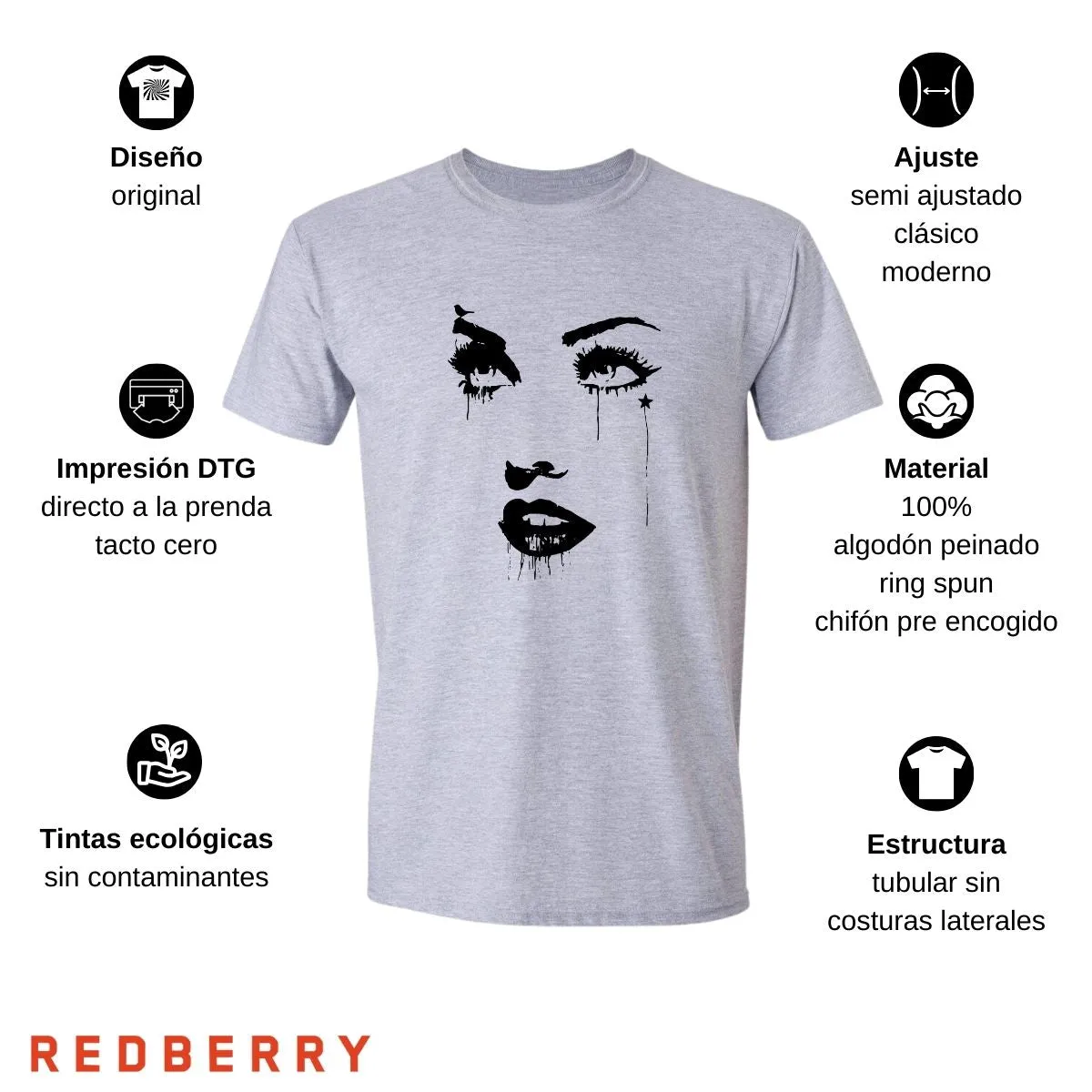 Playera Hombre Cara madonna