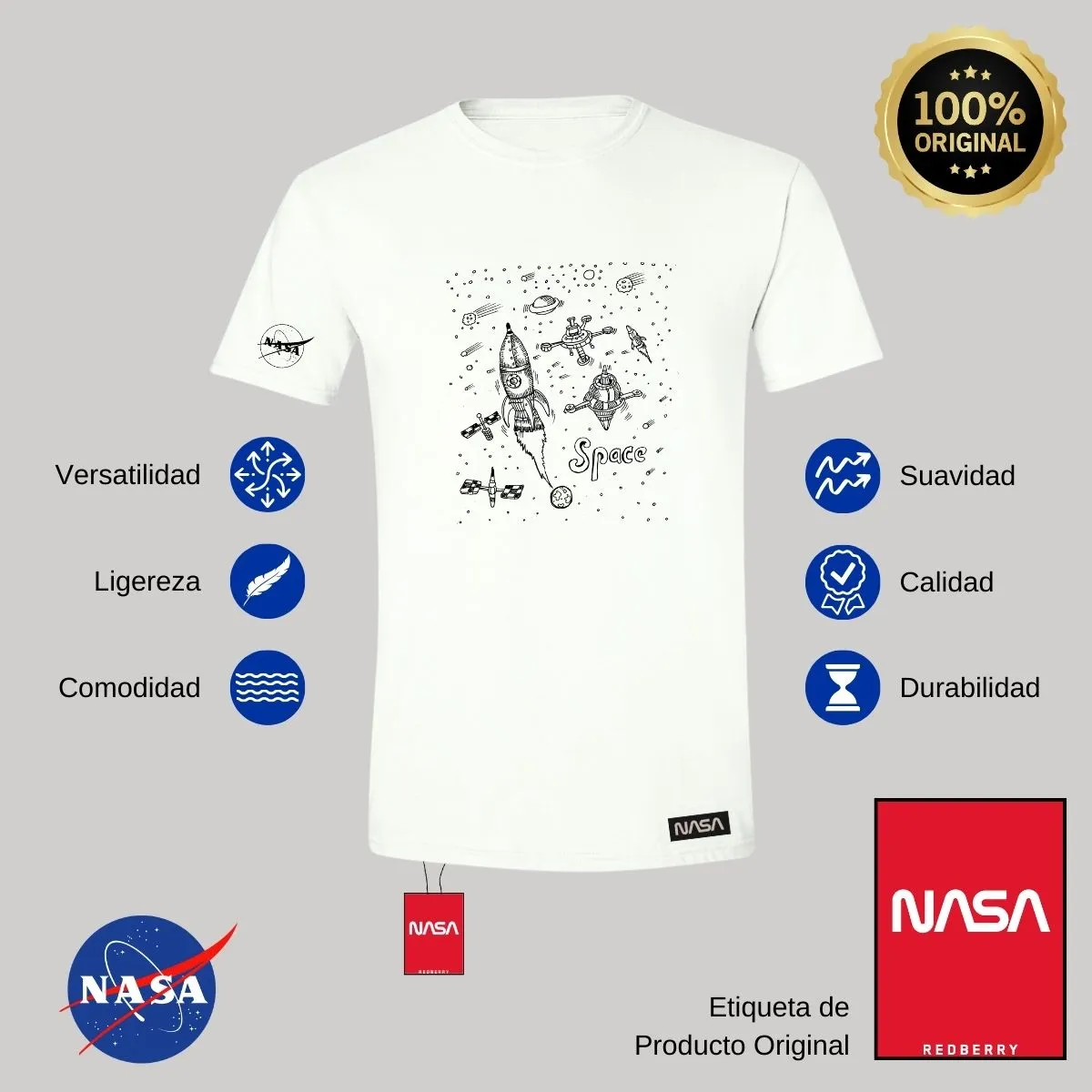 Playera Hombre Nasa Space