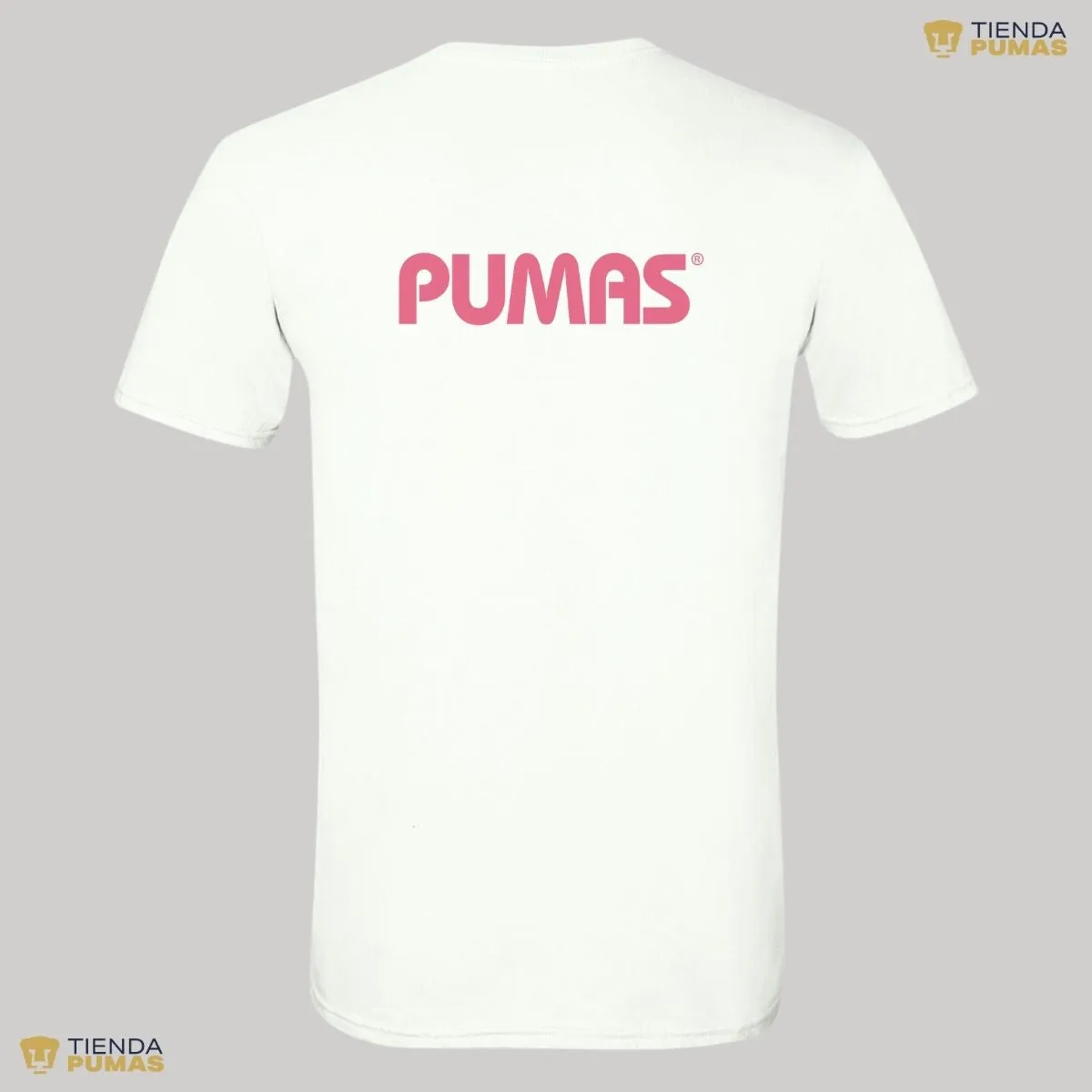 Playera Hombre Pumas UNAM Logo Rosa Vinil