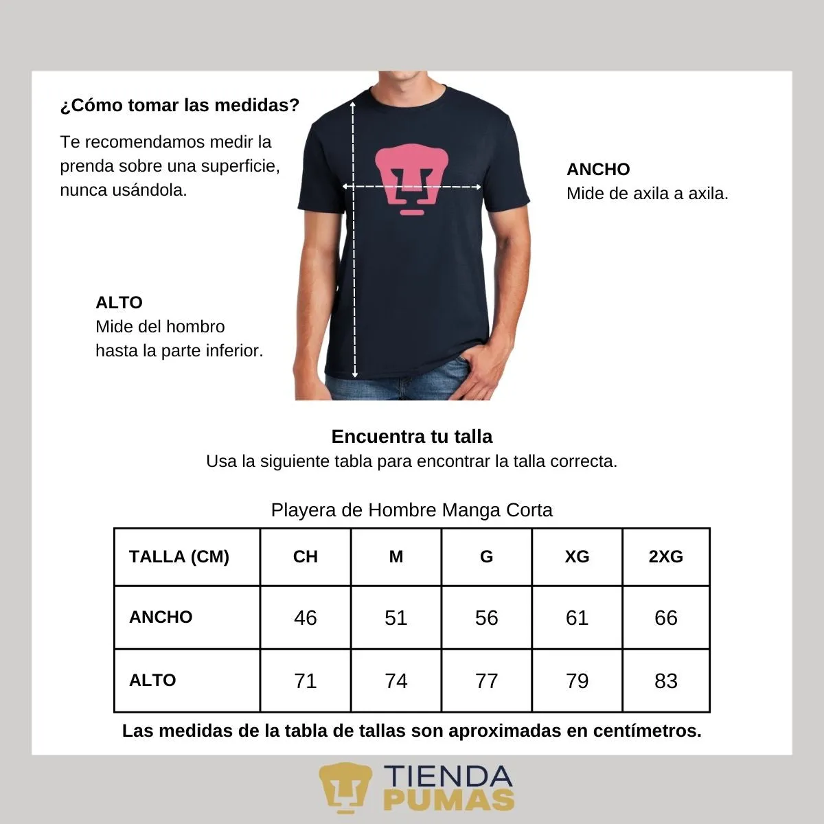 Playera Hombre Pumas UNAM Logo Rosa Vinil