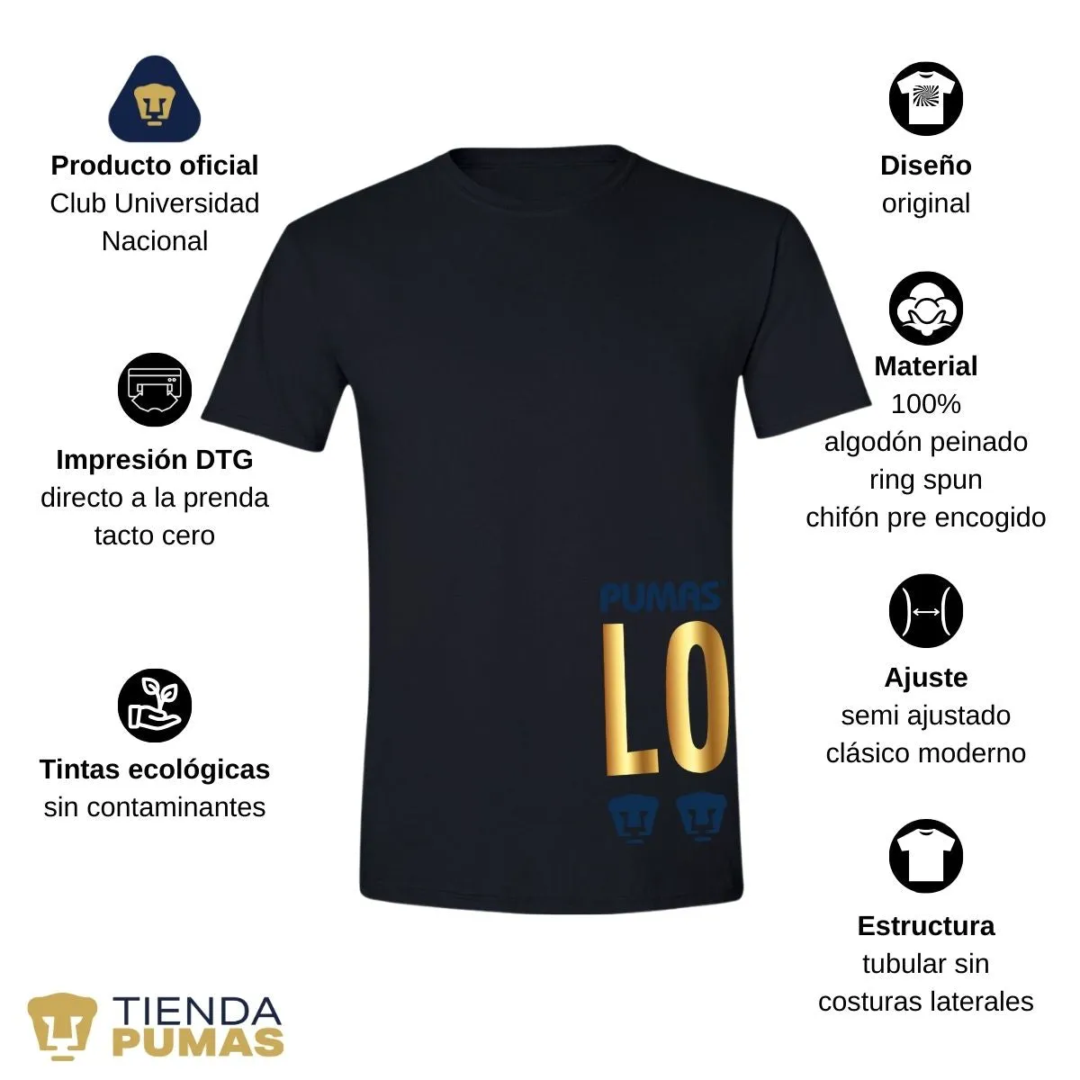 Playera Hombre Pumas UNAM Love 1