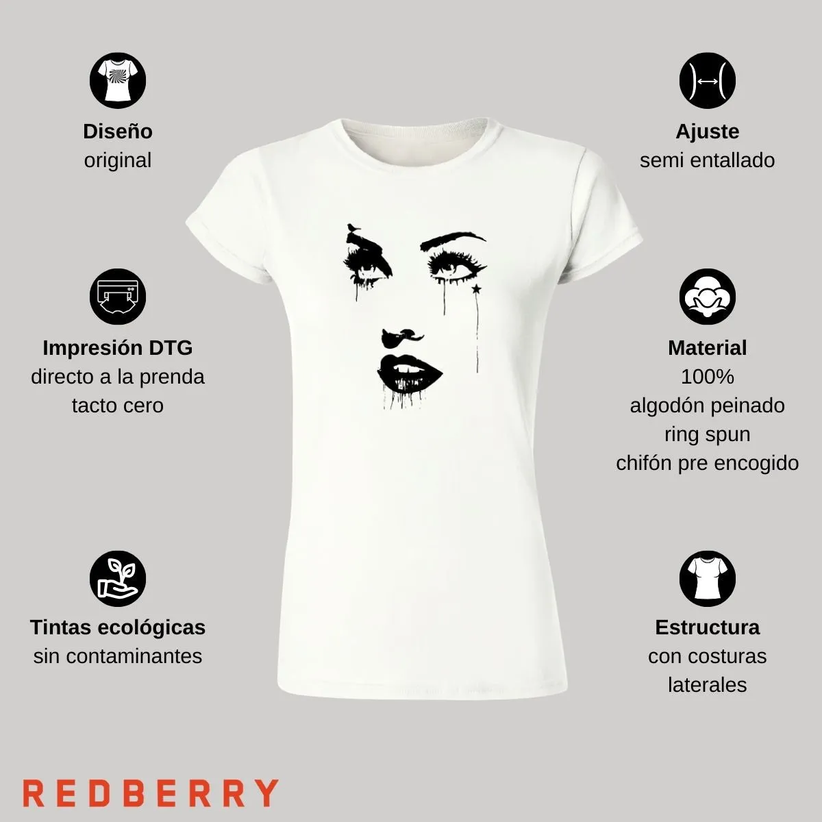 Playera Mujer Cara madonna