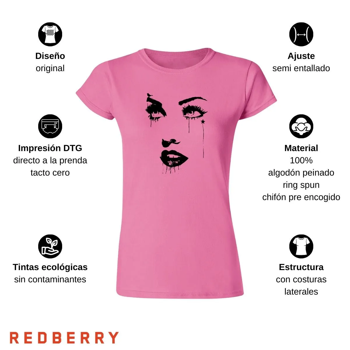 Playera Mujer Cara madonna