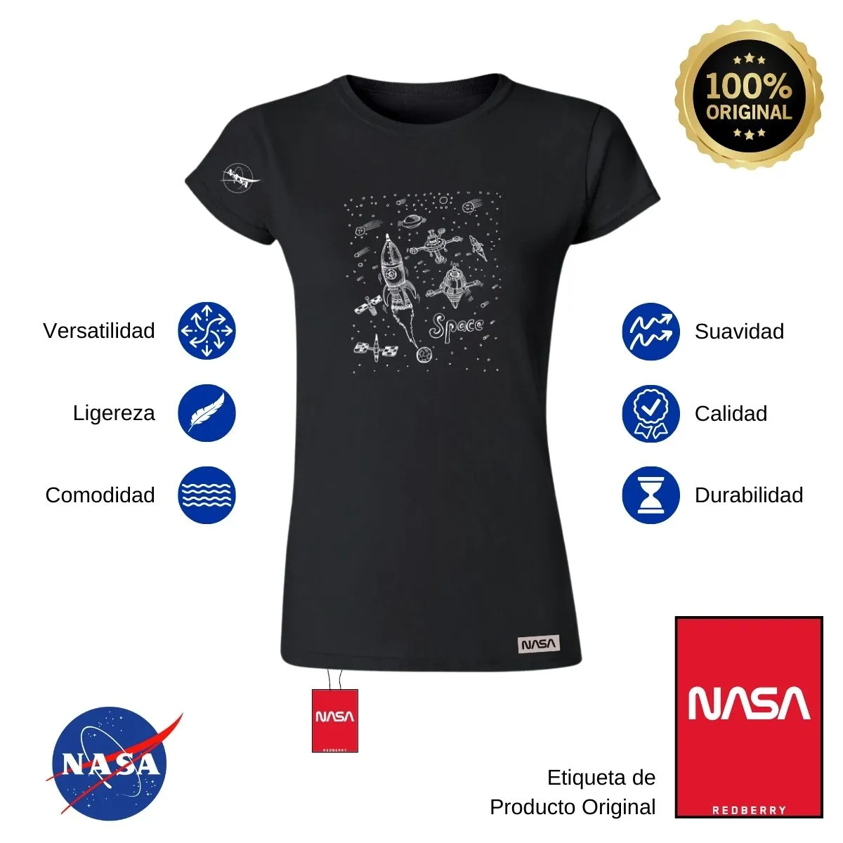 Playera Mujer Nasa Space