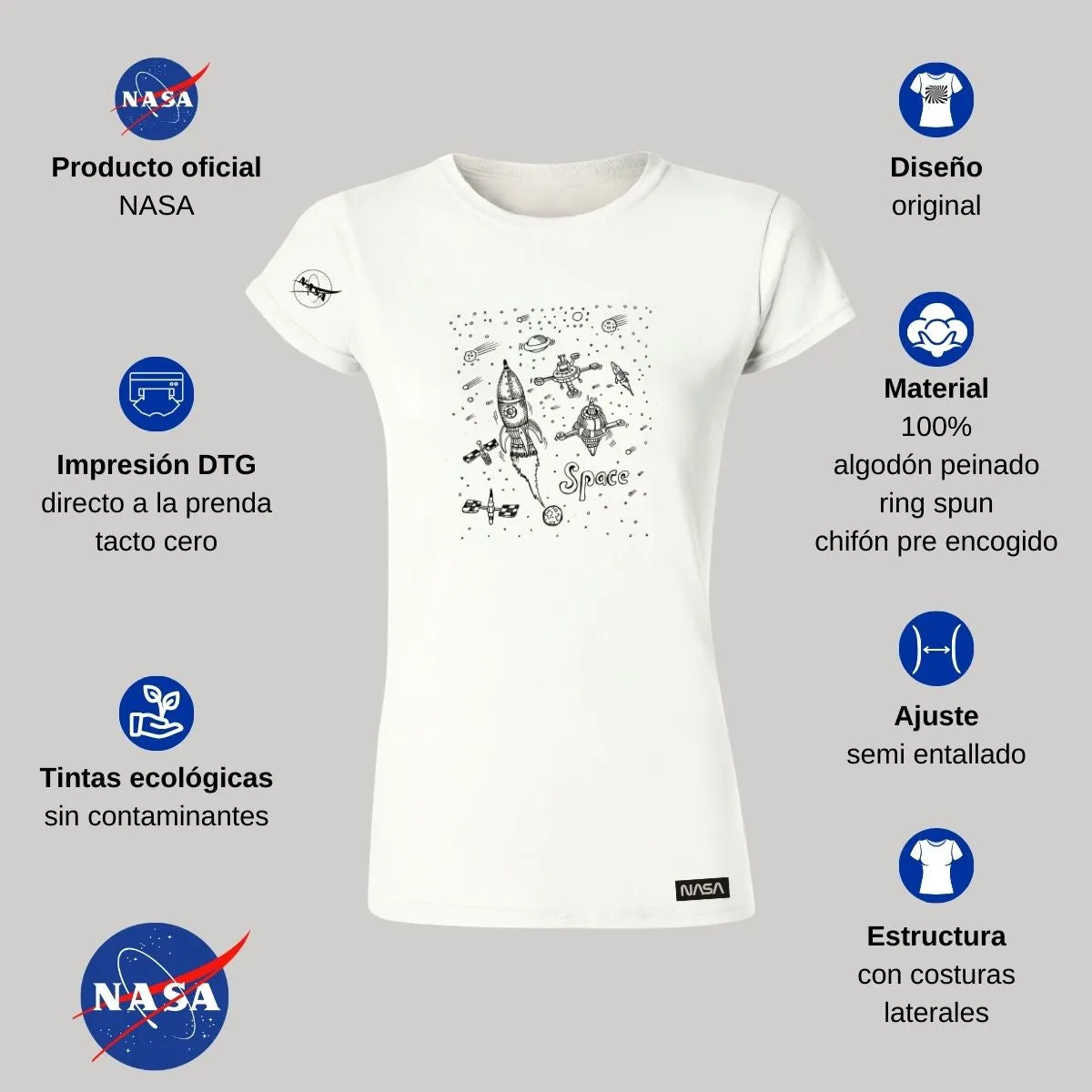 Playera Mujer Nasa Space