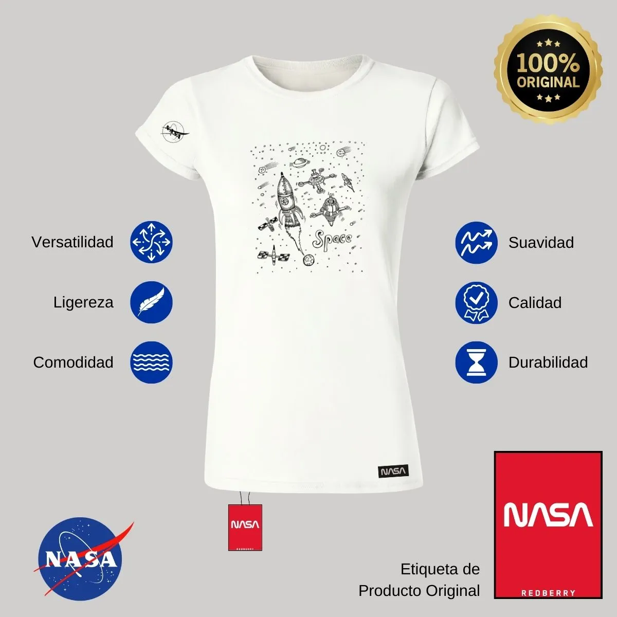 Playera Mujer Nasa Space