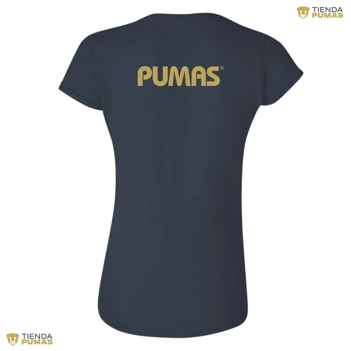 Playera Mujer Pumas UNAM Logo Dorado Vinil