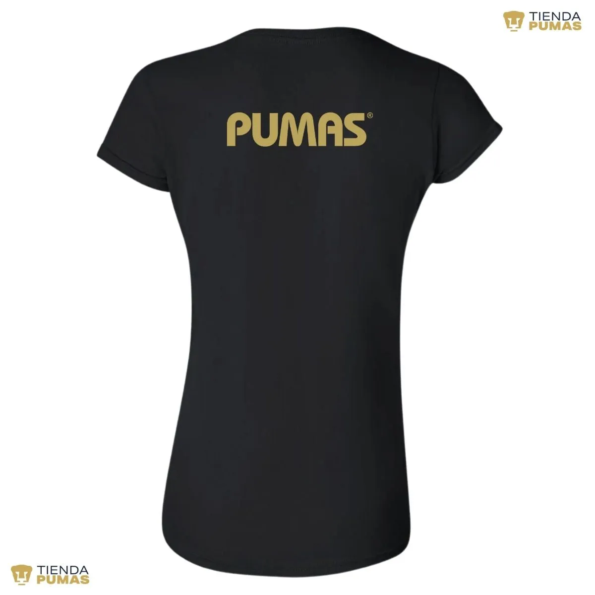 Playera Mujer Pumas UNAM Logo Dorado Vinil