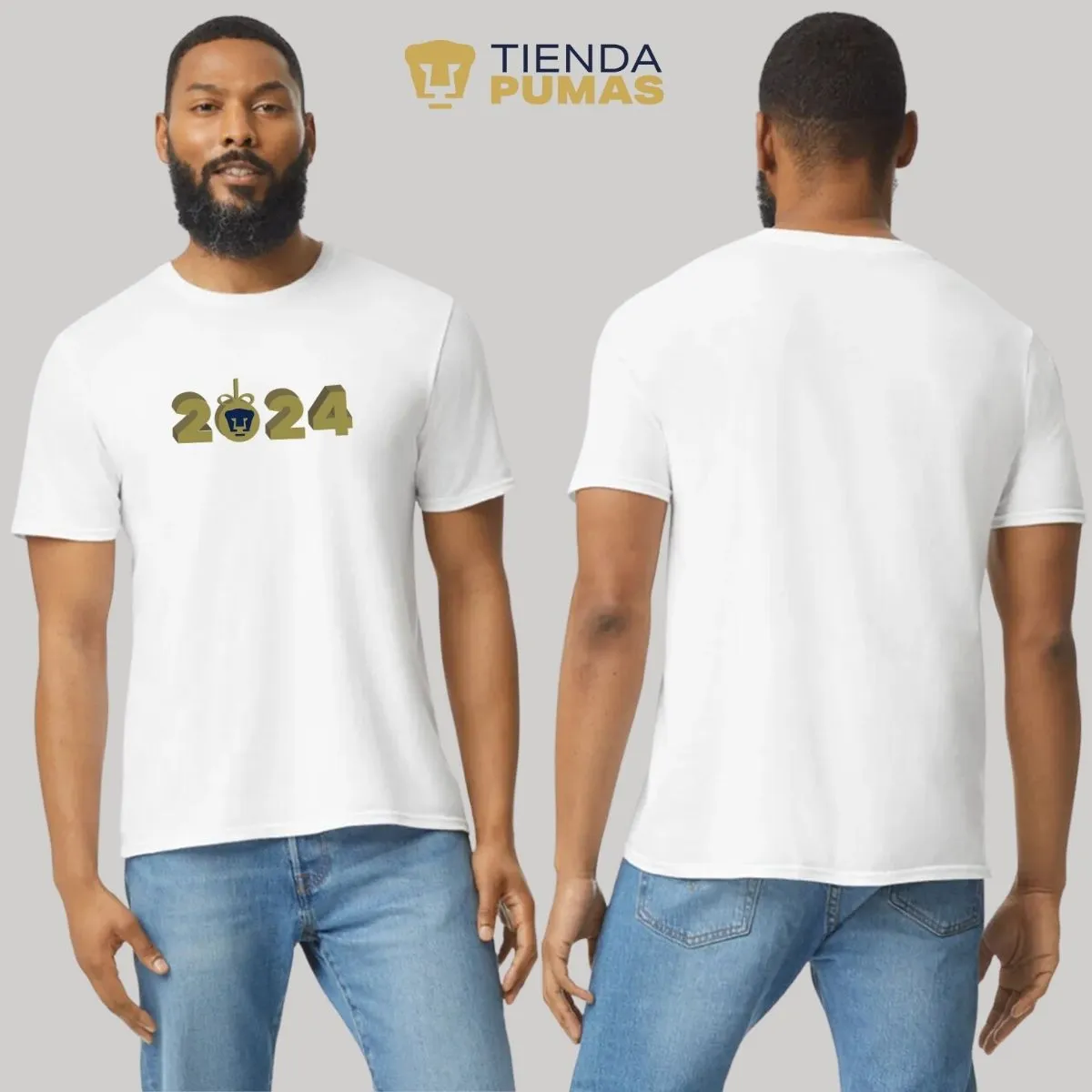 Playera Navidea Hombre Pumas UNAM Ao Nuevo