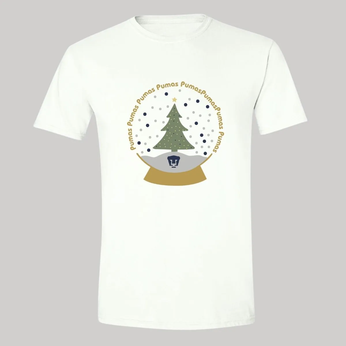 Playera Navidea Hombre Pumas UNAM Nieve