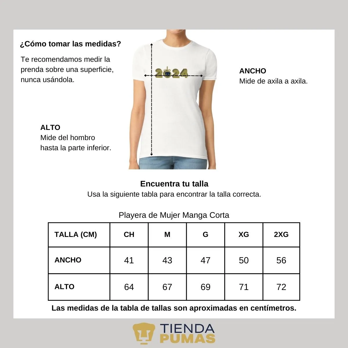 Playera Navidea Mujer Pumas UNAM Ao Nuevo