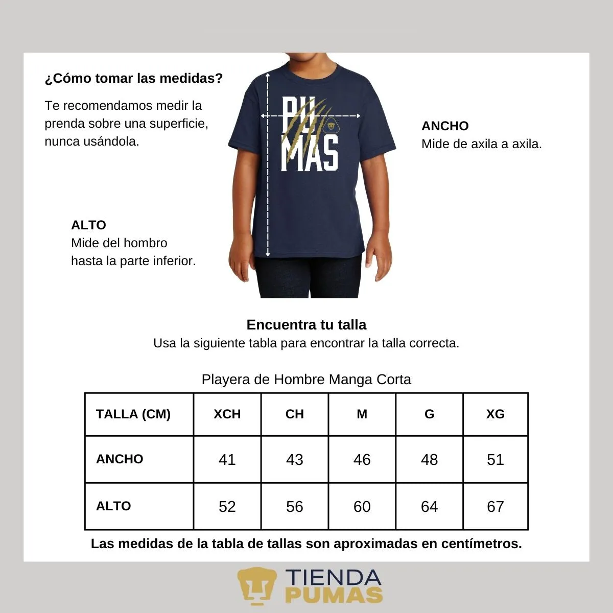 Playera Nios Pumas UNAM Garra