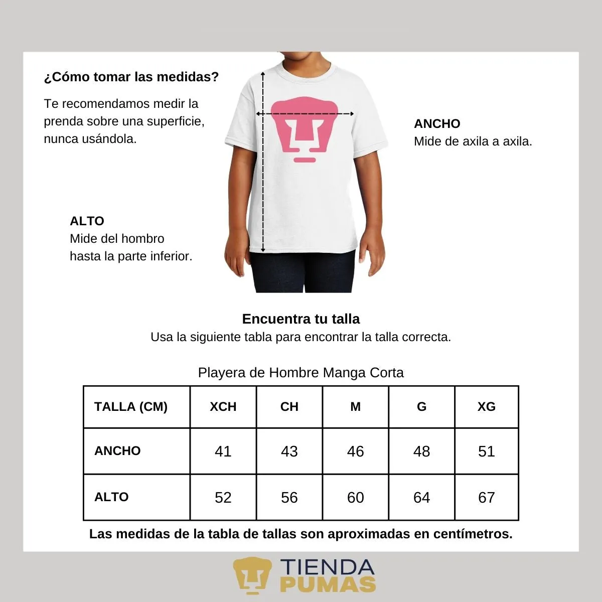 Playera Nios Pumas UNAM Logo Rosa