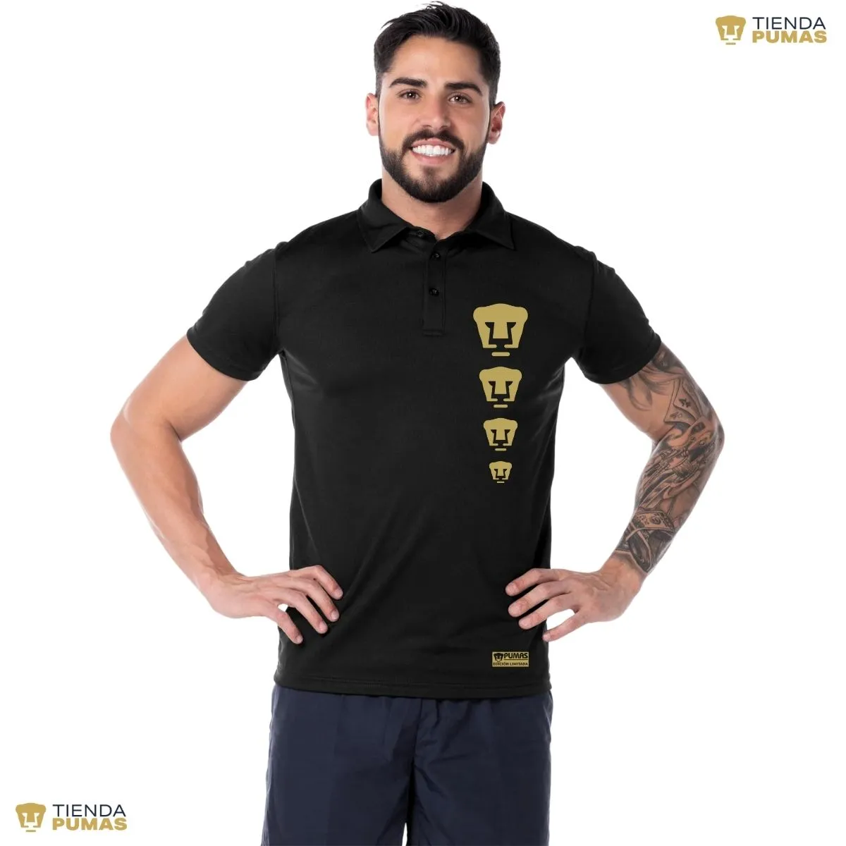 Playera Tipo Polo Hombre Pumas UNAM Edición Limitada 3 Vinil