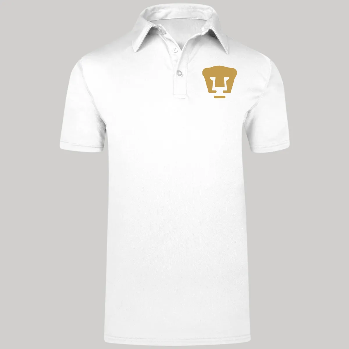 Playera Tipo Polo Hombre Pumas UNAM Logo Dorado