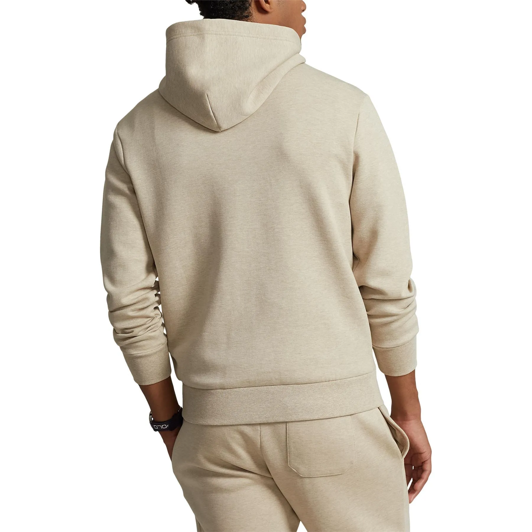 Polo Golf Double Knit Cotton Hoodie Sand Heather - AW23