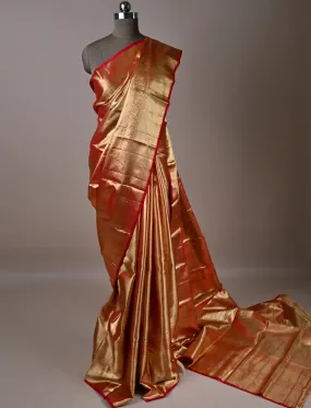 Pure Kanjivaram Tissue Pure Silk Gold zari saree