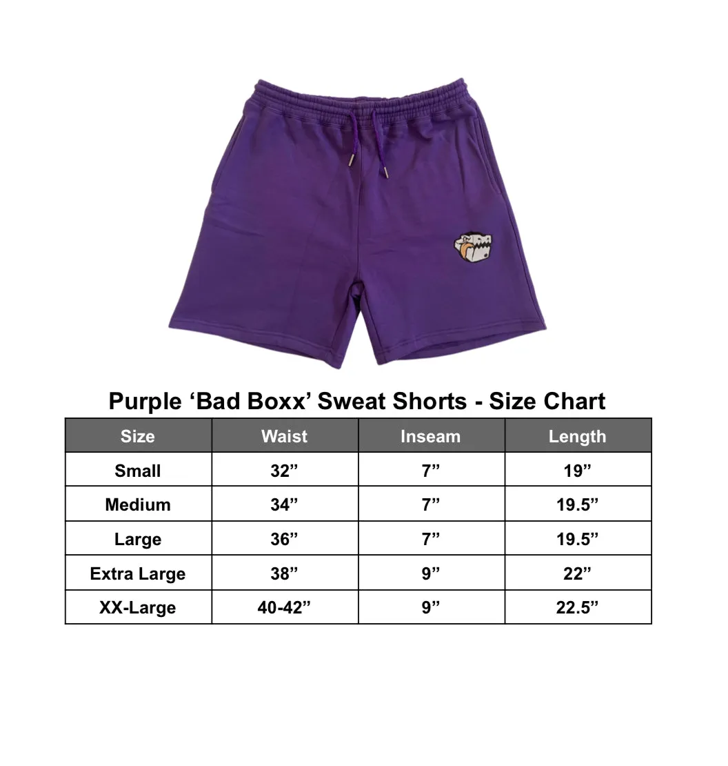 Purple 'Bad Boxx' Sweat Shorts