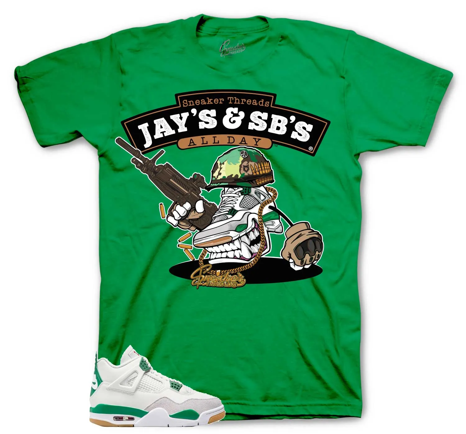 Retro 4 SB Pine Green Fly Kicks Shirt