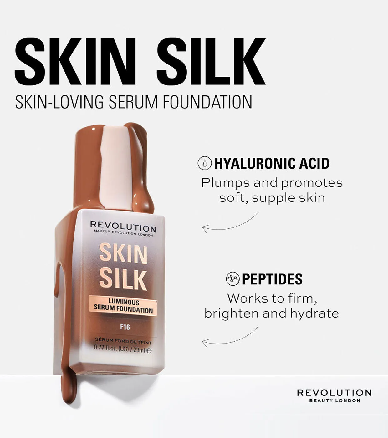 Revolution - Base de maquillaje Skin Silk Serum Foundation - F12.5