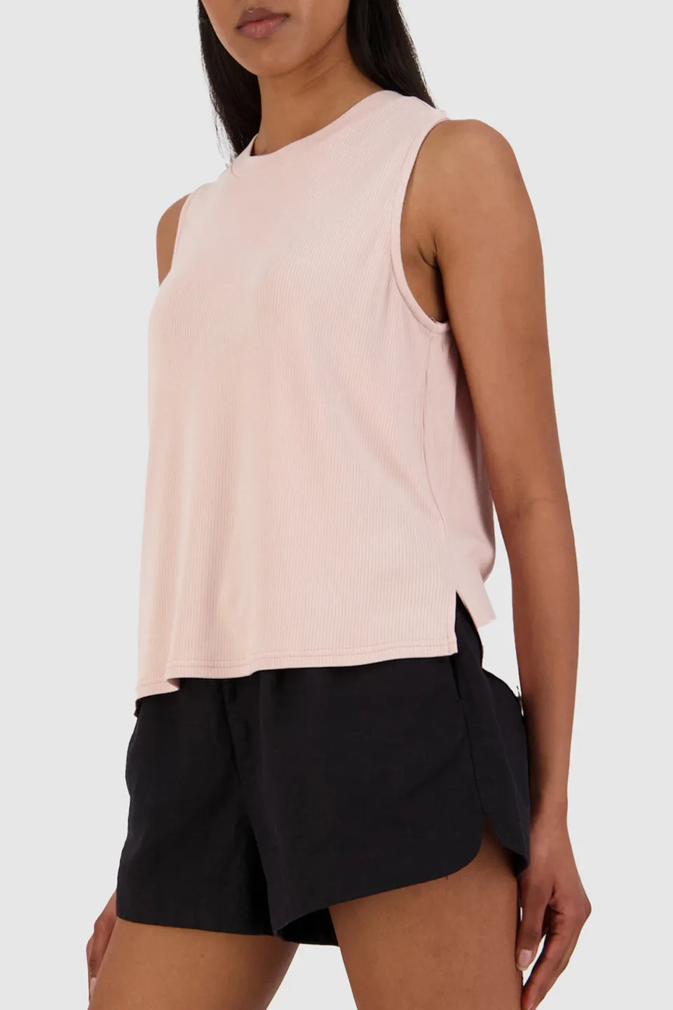 Rib J Gum Pink Crop Tank