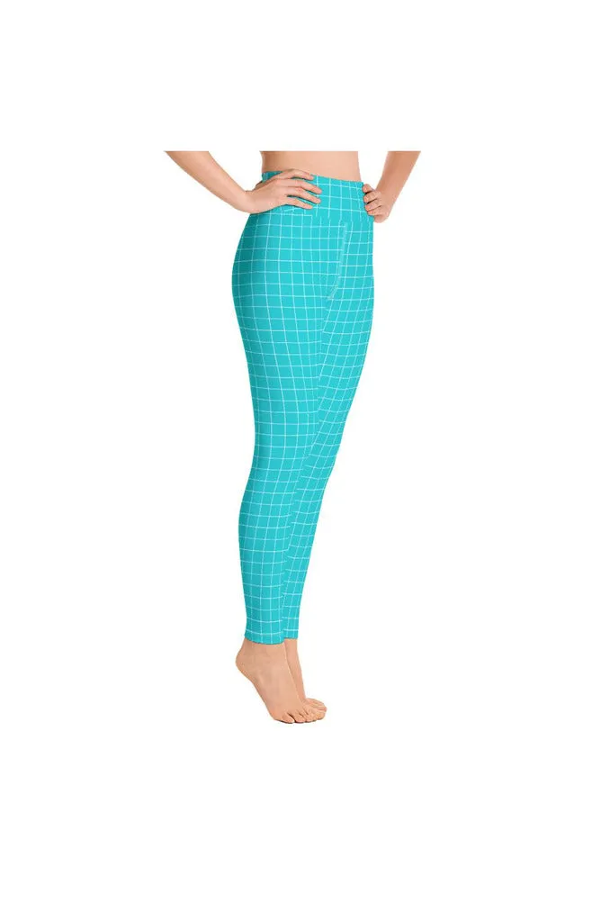 Robin's Egg Matrix Yoga Leggings