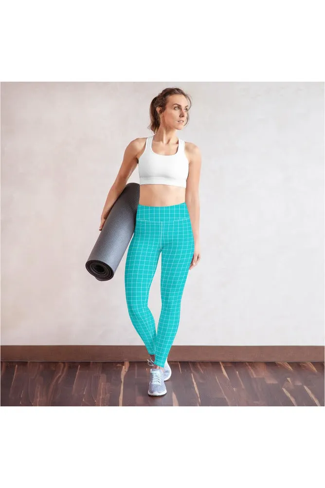 Robin's Egg Matrix Yoga Leggings