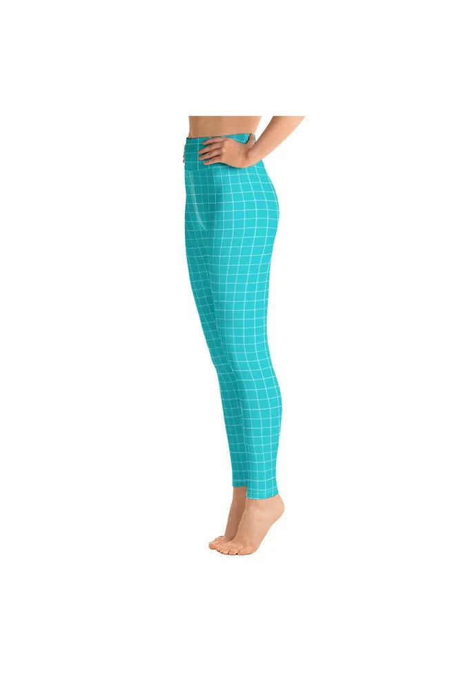 Robin's Egg Matrix Yoga Leggings