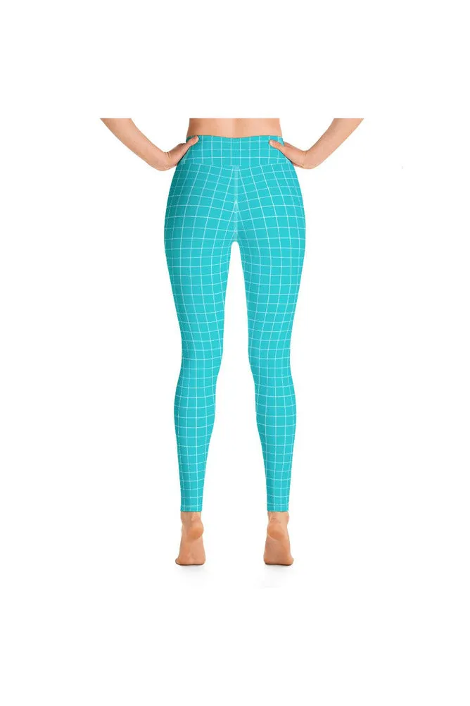 Robin's Egg Matrix Yoga Leggings