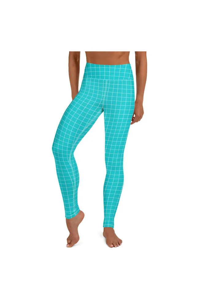 Robin's Egg Matrix Yoga Leggings