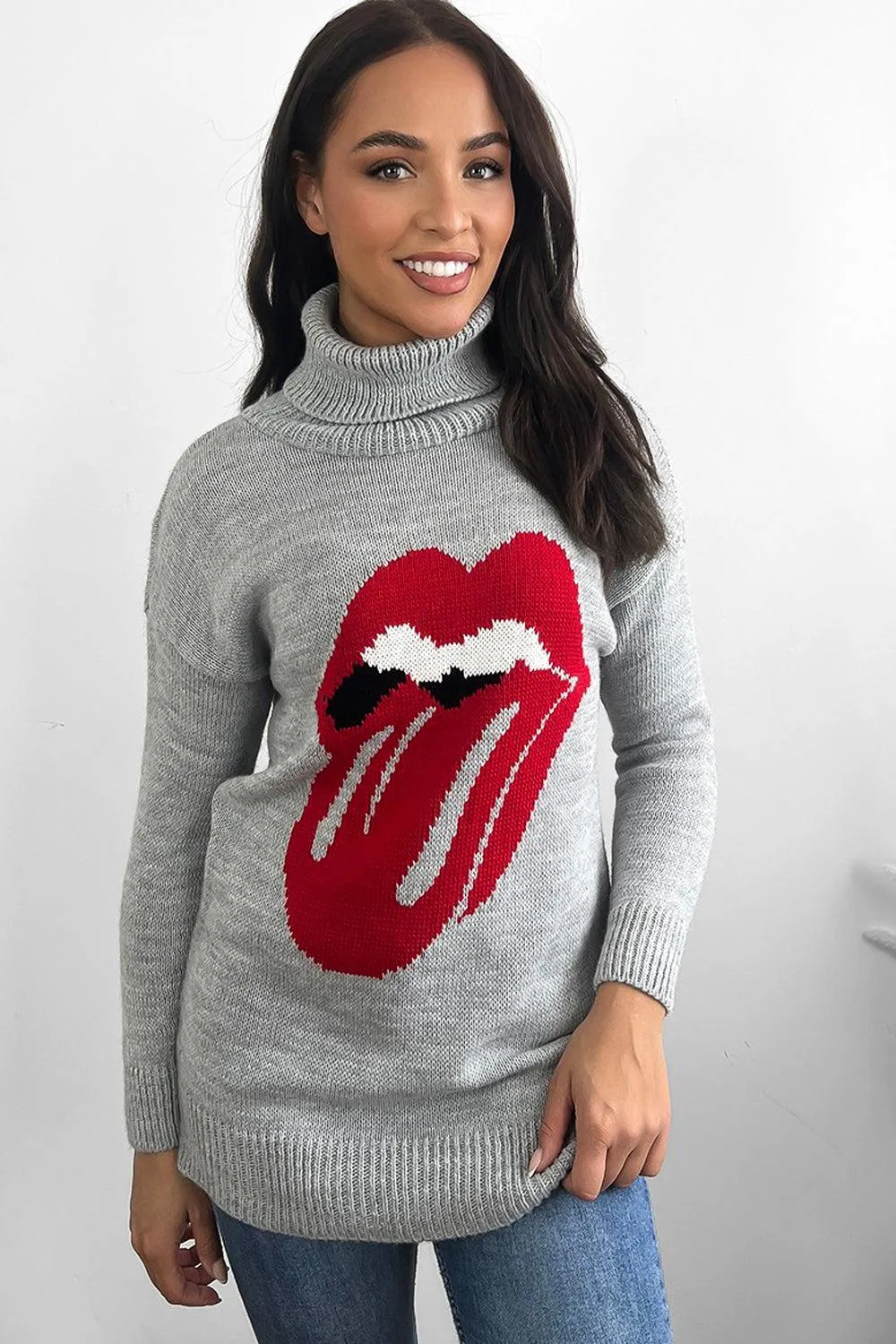 Rock-n-Roll Logo High Neck Jumper